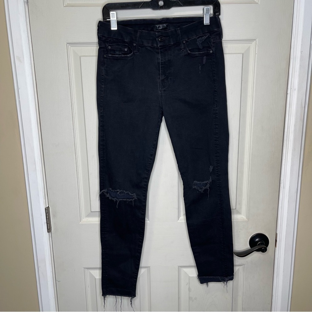 MOTHER Looker Ankle Fray In Guilty As Sin Sz 28